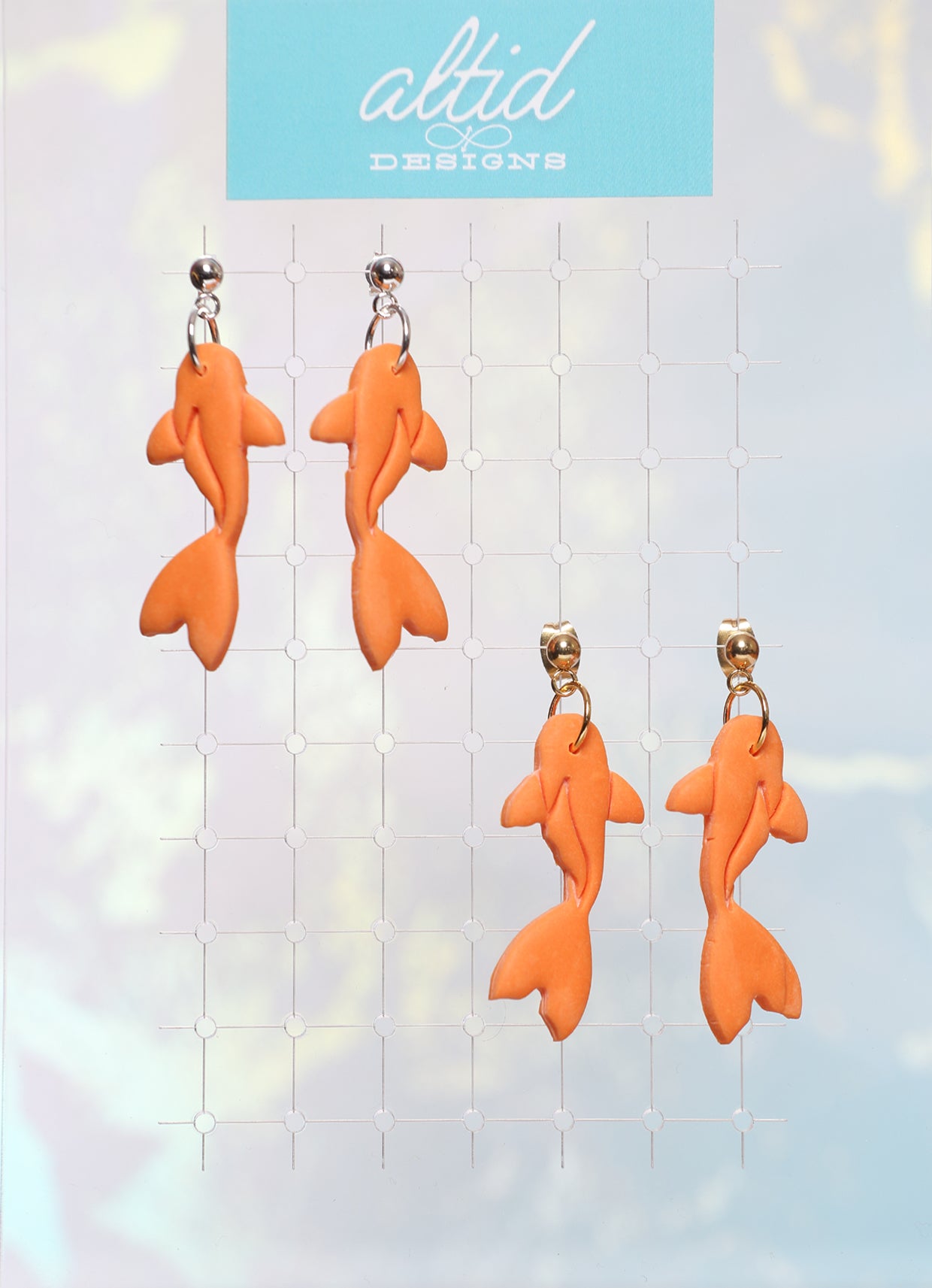 Koi Earrings - Classic Orange